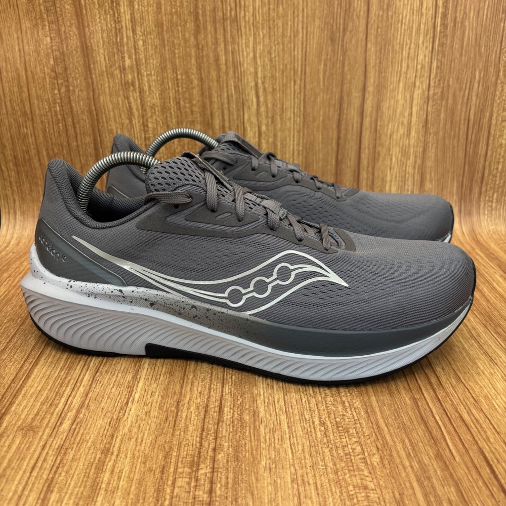 Saucony Echelon 10 Running Shoes Mens 11.5 Grey S21044-104 PWRRUN Cushioned